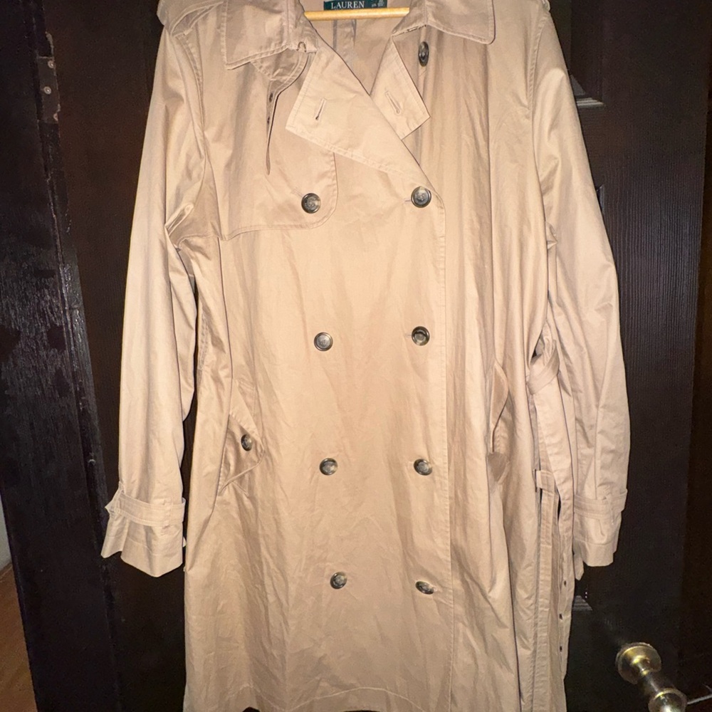 Lauren Ralph Lauren Tan Classic Trench Coat XXL